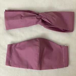 Matching headband and face mask